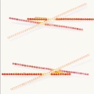 LELET NY Triple X Swaorvski Crystal Bobby Pin In Rose/Gold Wedding Shower Spring